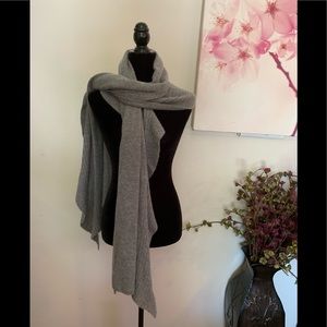 Nordstrom Shawl wrap scarf  Gray 100% Cashmere